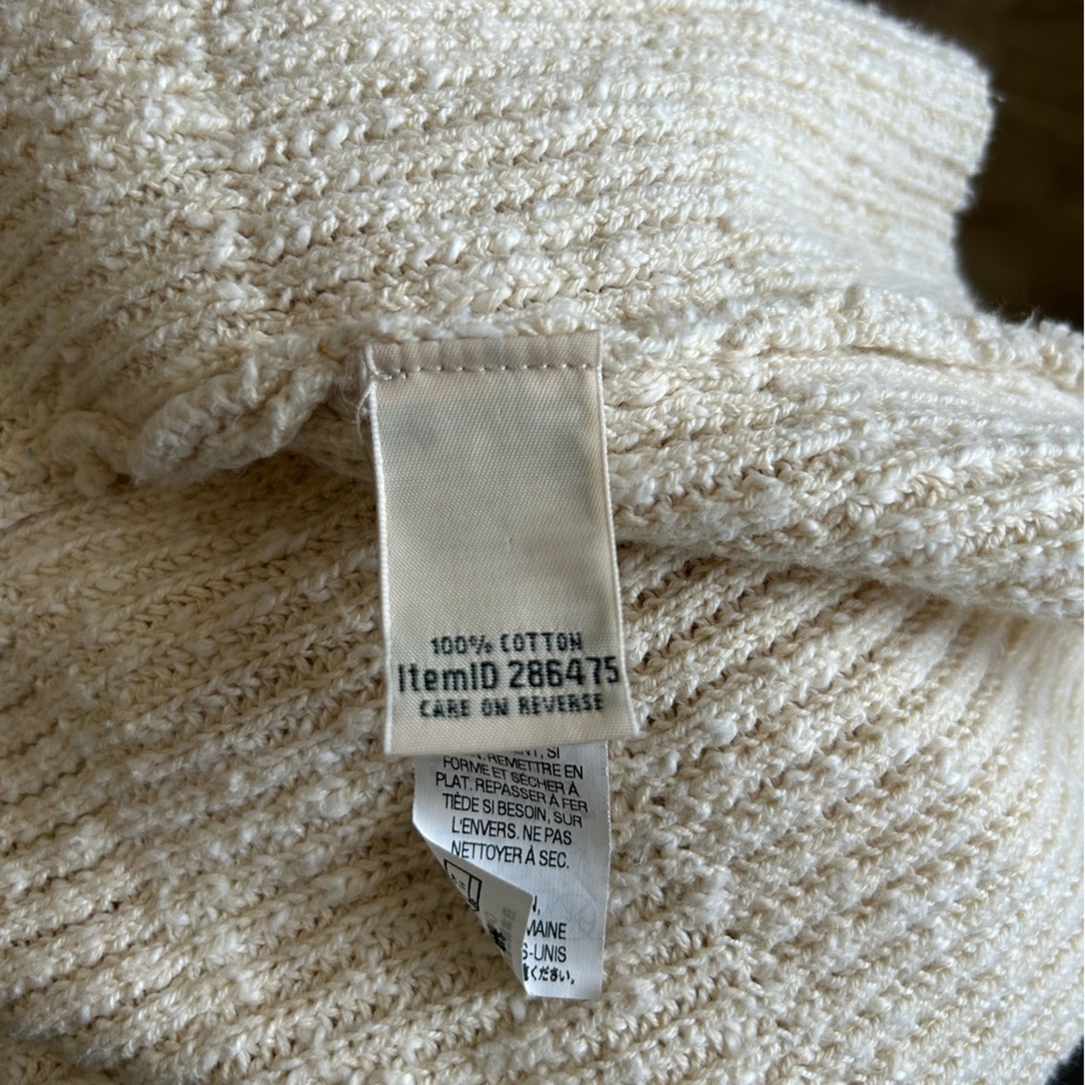 LL Bean Cozy Cream open front Women's knit cardigan Sweater neutral capsule fall - Picture 9 of 10